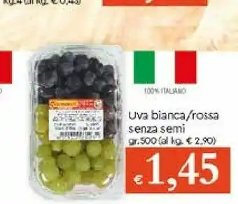 Galassia Uva Bianca/ Rossa Senza Semi Gr 500 offerta