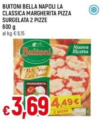 Famila BUITONI BELLA NAPOLI LA CLASSICA MARGHERITA PIZZA SURGELATA 2 PIZZE 600g offerta
