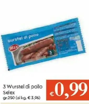 Galassia Selex 3 Wurstel Di Pollo 250g offerta