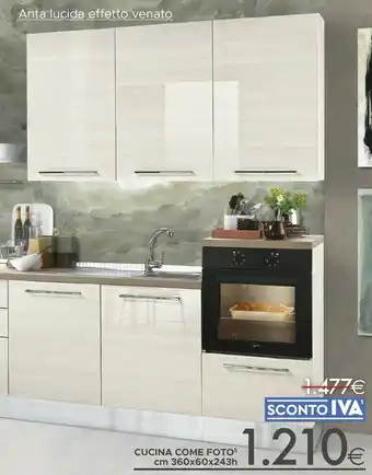 Mondo Convenienza Anta Lucida Effetto Venato Cucina offerta