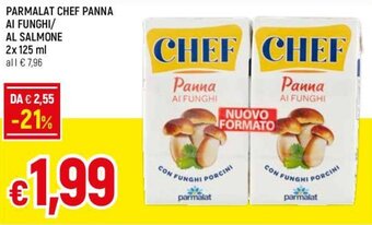Famila PARMALAT CHEF PANNA AI FUNGHI/ AL SALMONE 2x 125 ml offerta