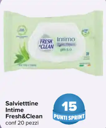 Carrefour Fresh & Clean Salviettine Intime 20 pezzi offerta