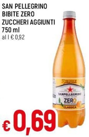Famila SAN PELLEGRINO BIBITE ZERO ZUCCHERI AGGIUNTI 750 ml offerta