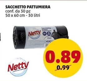 PENNY Netty sacchetto pattumiera offerta