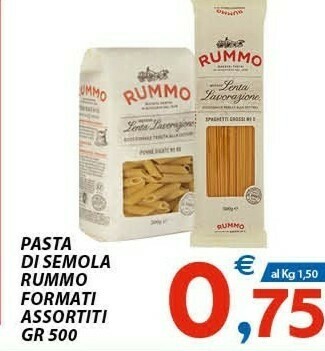 Vivo Supermercati Rummo Rigatoni N°50 500 G(ml) offerta