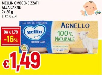 Famila MELLIN OMOGENEIZZATI ALLA CARNE 2X 80G offerta
