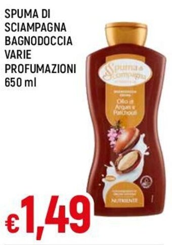 Famila SPUMA DI SCIAMPAGNA BAGNODOCCIA VARIE PROFUMAZIONI 650 ml offerta