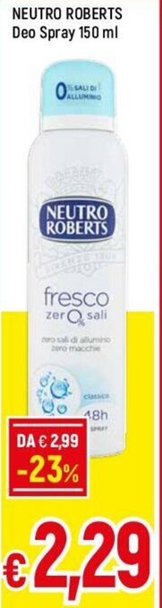 Famila NEUTRO ROBERTS Deo Spray 150 ml offerta