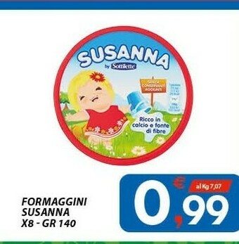 Vivo Supermercati Sottilette Susanna Formaggini 140 G offerta