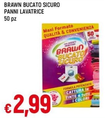 Famila BRAWN BUCATO SICURO PANNI LAVATRICE 50 pz offerta