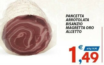 Vivo Supermercati Pancetta Arrotolata Bisanzio Magretta Oro offerta