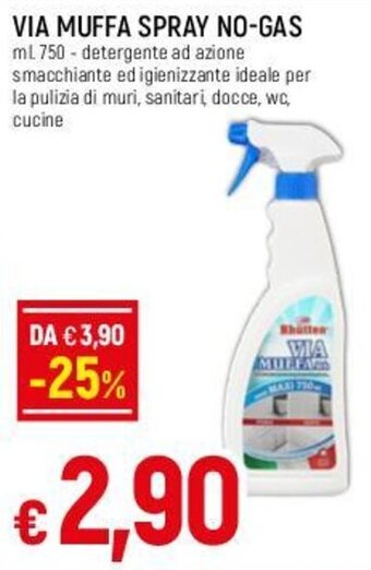 Famila VIA MUFFA SPRAY NO-GAS ml 750 offerta