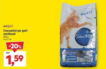 DPiù 44gat Croccantini Per Gatti Sterilizzati offerta