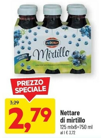 DPiù La doria Mirtillo 750 G(ml) offerta
