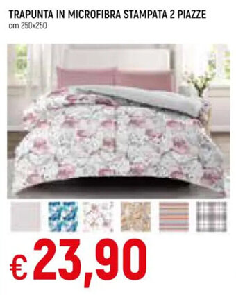 Famila Superstore TRAPUNTA IN MICROFIBRA STAMPATA 2 PIAZZE cm 250x250 offerta