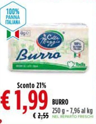 Todis BURRO 250g offerta