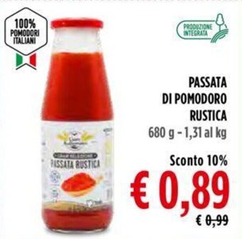 Todis PASSATA DI POMODORO RUSTICA 680 g offerta