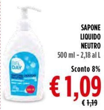 Todis SAPONE LIQUIDO NEUTRO 500 ml offerta