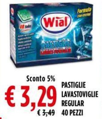 Todis PASTIGLIE LAVASTOVIGLIE REGULAR 40 PEZZI offerta