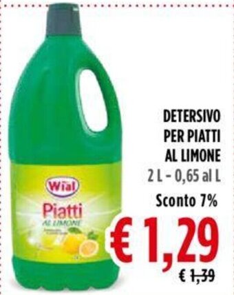 Todis DETERSIVO PER PIATTI AL LIMONE 2L offerta