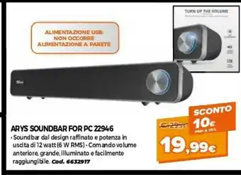 Trust Arys Soundbar For Pc 22946