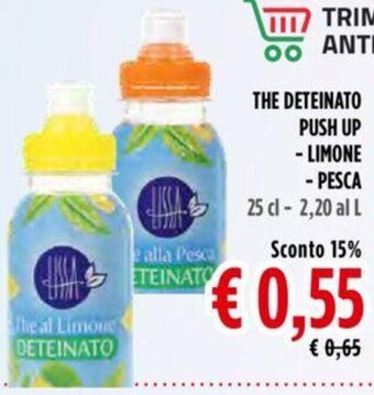 Todis THE DETEINATO PUSH UP - LIMONE - PESCA 25 cl offerta