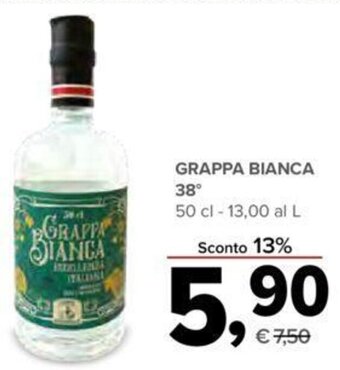 Todis GRAPPA BIANCA 38° 50cl offerta