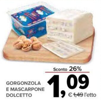 Todis GORGONZOLA E MASCARPONE DOLCETTO offerta