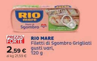 Carrefour RIO MARE Filetti di Sgombro Grigliati gusti vari, 120 g offerta