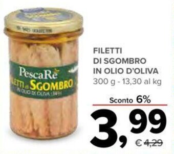 Todis FILETTI DI SGOMBRO IN OLIO D'OLIVA 300 g offerta