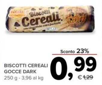 Todis BISCOTTI CEREALI GOCCE DARK 250 g offerta