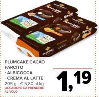 Todis PLUMCAKE CACAO FARCITO - ALBICOCCA - CREMA AL LATTE 205 g offerta