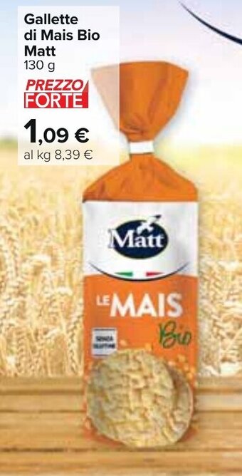 Carrefour Gallette di Mais Bio Matt 130 g offerta