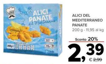 Todis ALICI DEL MEDITERRANEO PANATE 200 g offerta