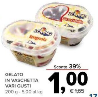 Todis GELATO IN VASCHETTA VARI GUSTI 200 g offerta