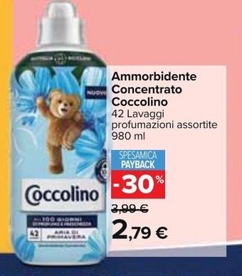 Carrefour Ammorbidente Concentrato Coccolino 42 Lavaggi profumazioni assortite 980 ml offerta