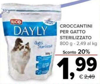 Todis CROCCANTINI PER GATTO STERILIZZATO 800 g offerta
