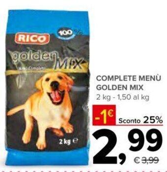 Todis COMPLETE MENÙ GOLDEN MIX 2 kg offerta