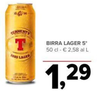 Todis BIRRA LAGER 5° 50 cl offerta