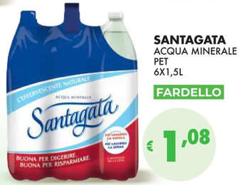 Eté SANTAGATA ACQUA MINERALE PET 6x 1,5 l offerta