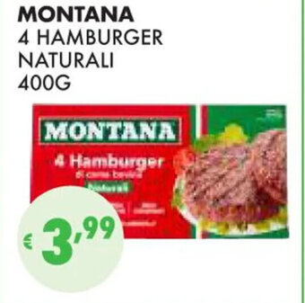 Eté MONTANA 4 HAMBURGER NATURALI 400g offerta