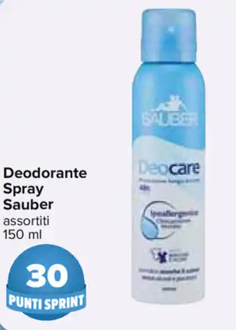 Carrefour Sauber Deodorante Spray 150ml offerta