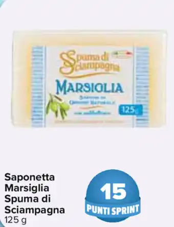 Carrefour Saponetta Marsiglia Spuma di Sciampagna 125g offerta