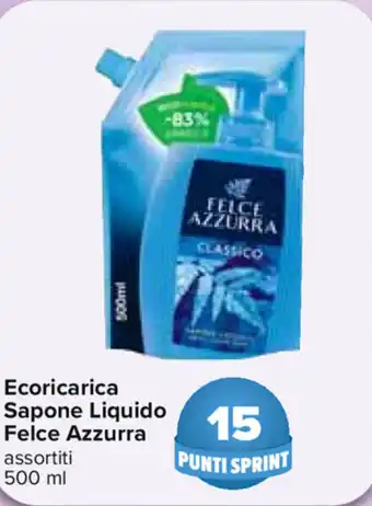 Carrefour Felce Azzurra Ecoricarica Sapone Liquido 500ml offerta