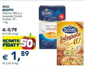 Esselunga Scotti Riso Arborio offerta