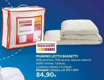 Ipercoop PIUMINO LETTO BASSETTI offerta