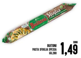 Iper Pellicano BUITONI PASTA SFOGLIA SPESSA GR. 280 offerta