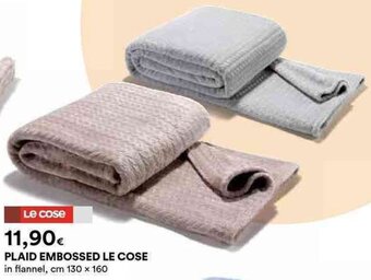 Ipercoop PLAID EMBOSSED LE COSE in flannel, cm 130 x 160 offerta