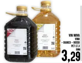 Iper Pellicano VIN NOVA VINO - BIANCO - ROSSO PET LT.3 offerta