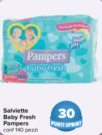 Carrefour Pampers Baby Fresh Salviette 140 pezzi offerta